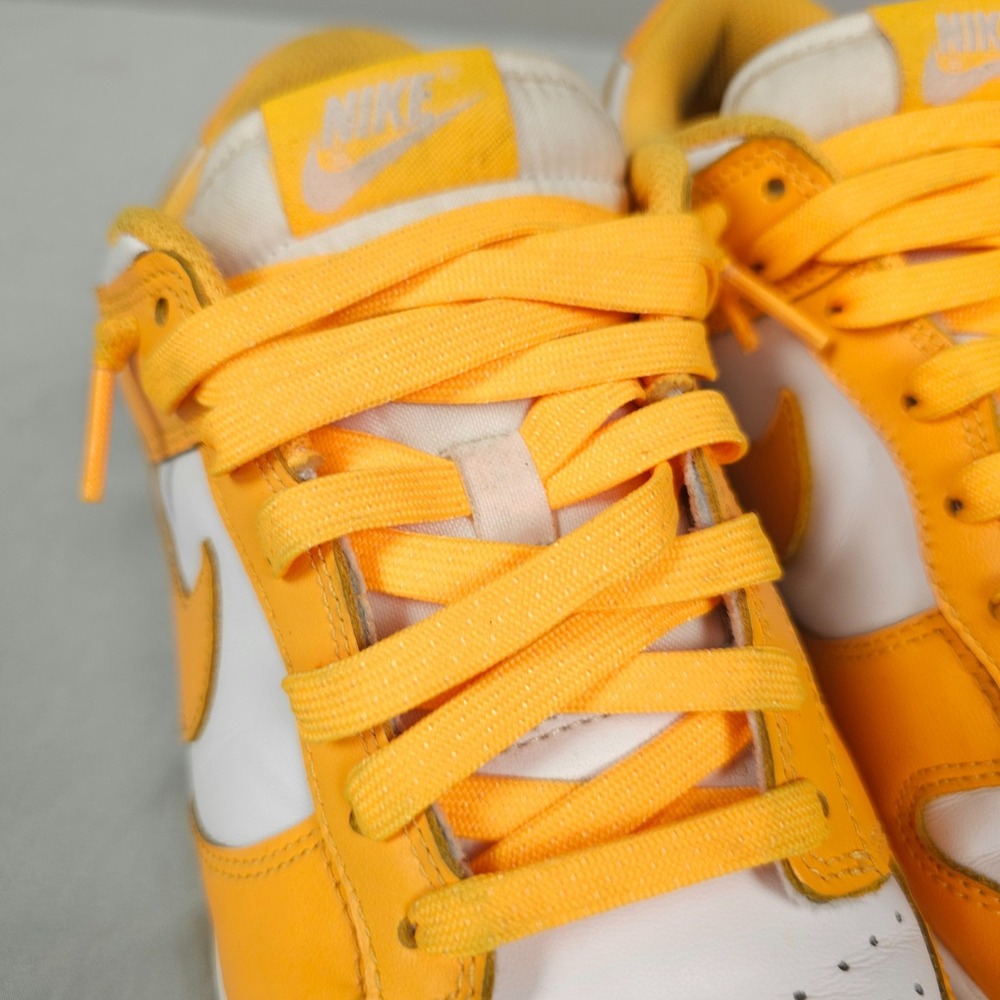 Nike Dunk Low Shoes Women Size 9 Laser Orange Sail White Leather Sneaker - Picture 12 of 16